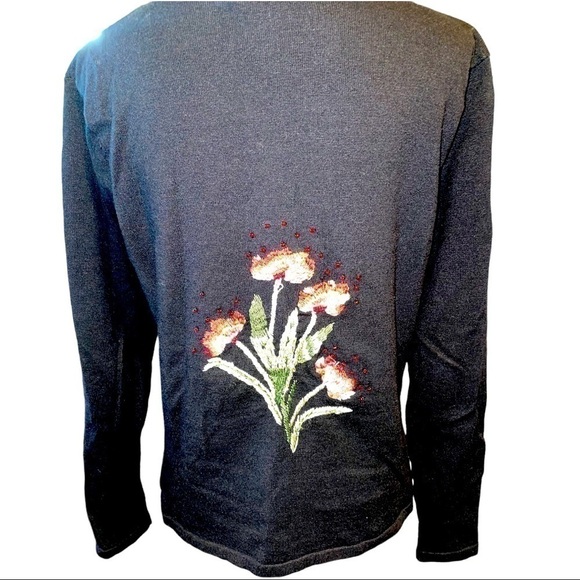 Carly St.Claire ladies sweater, size L, medium weight, zip front, vintage appeal - Picture 3 of 5